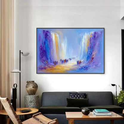 THE PASSAGE: Epic Journey Abstract Impasto Palette Knife Painting | Abstract closeup, raised brushwork detail