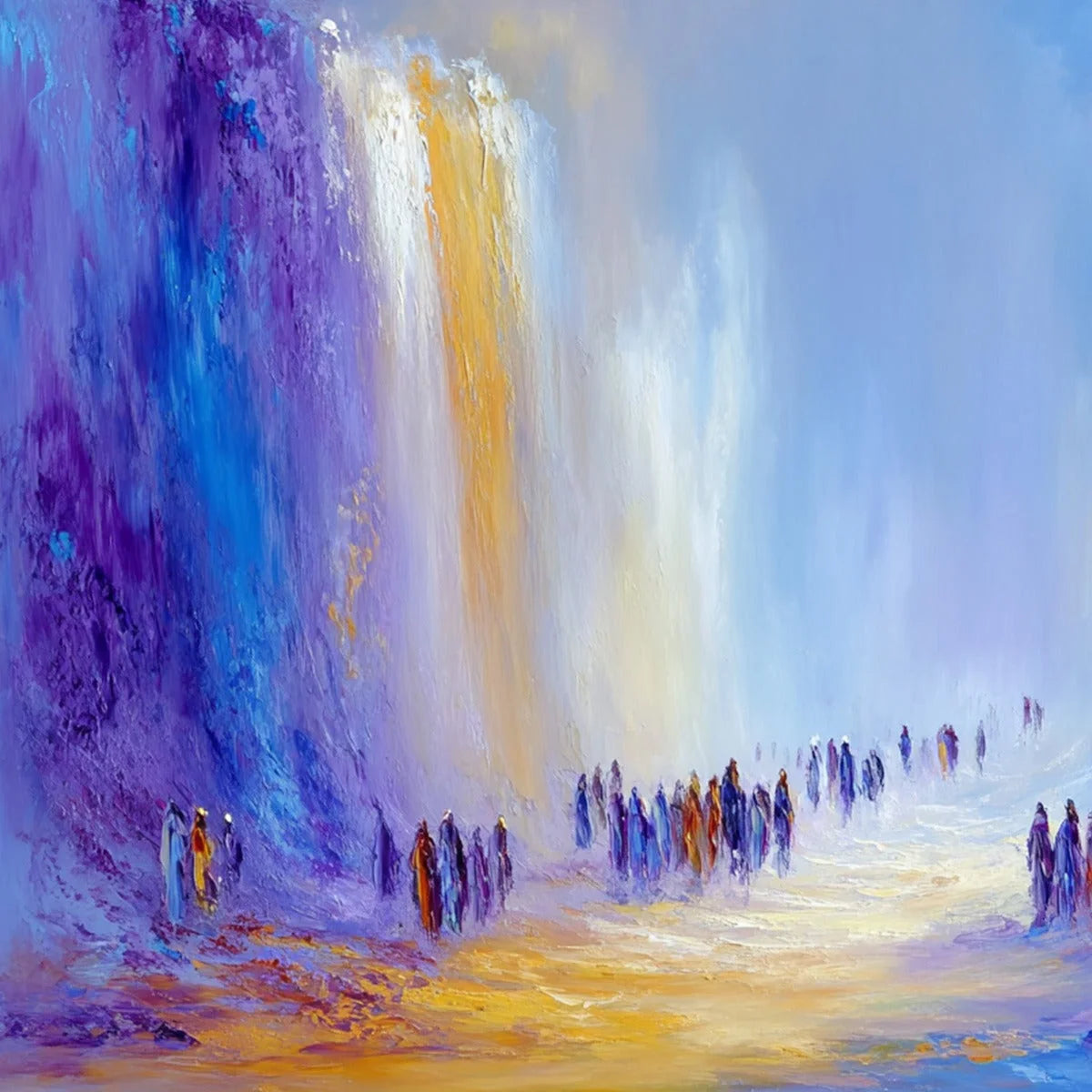 THE PASSAGE: Epic Journey Abstract Impasto Palette Knife Painting | rolled canvas, ready for custom framing