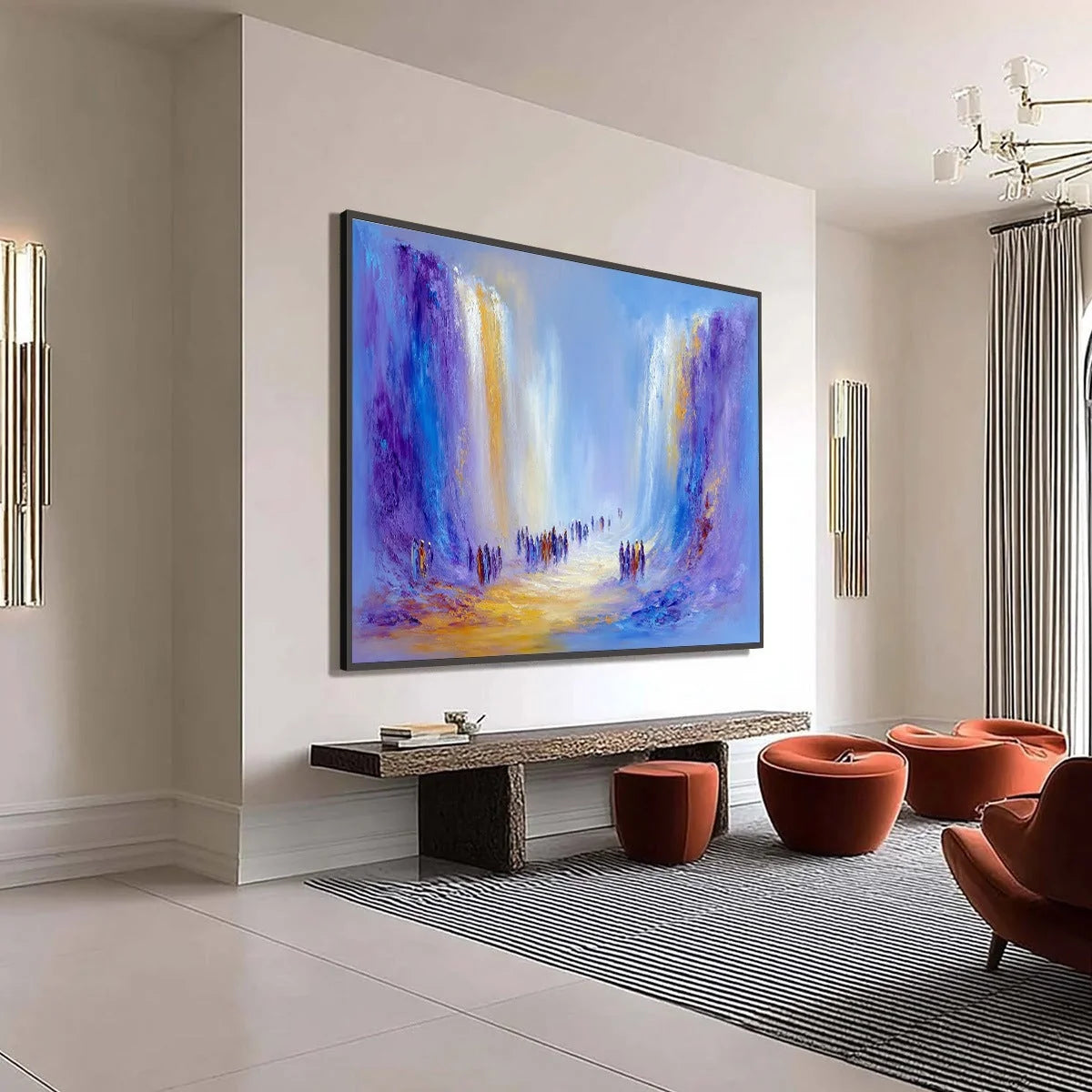 THE PASSAGE: Epic Journey Abstract Impasto Palette Knife Painting | multi-color palette, original oil on stretched canvas art