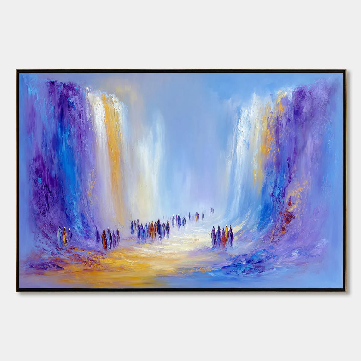 THE PASSAGE: Epic Journey Abstract Impasto Palette Knife Painting | hanging in living room, Abstract wall art