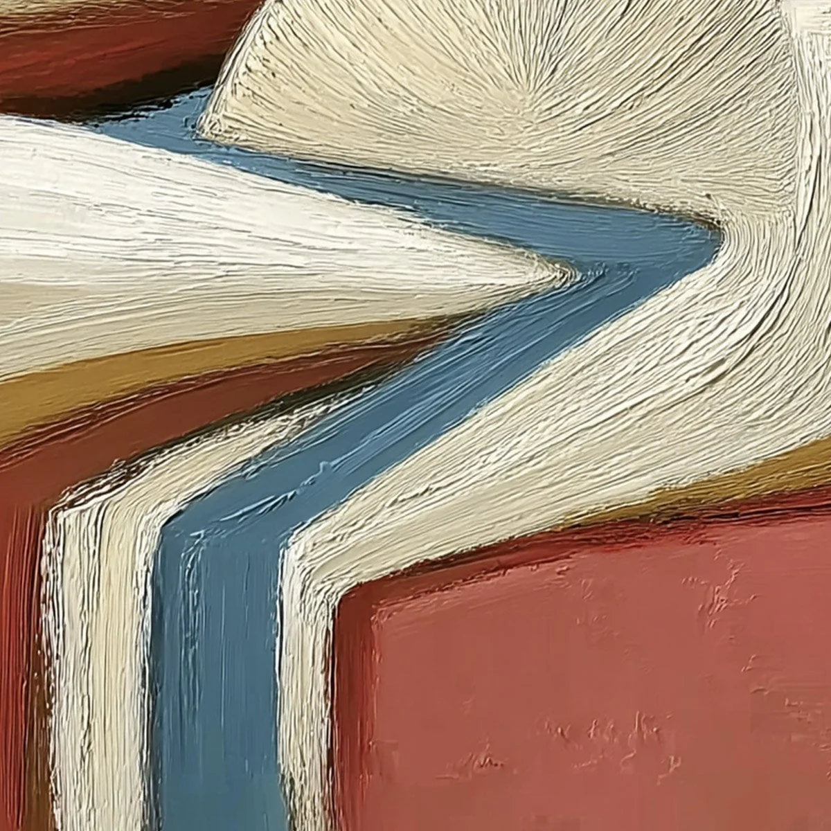 THE SILENT JOURNEY: Textured Wabi Sabi Abstract Landscape Painting | rolled canvas, ready for custom framing