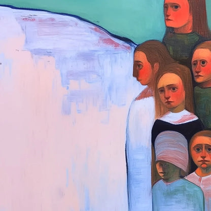 THE STORYKEEPERS: Colorful Figurative Painting of a Generational Gathering | rolled canvas, ready for custom framing