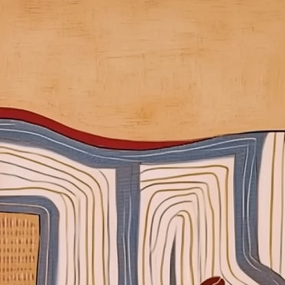 THE STORYTELLER: Abstract Figurative Portrait Painting with Earth Tones | rolled canvas, ready for custom framing