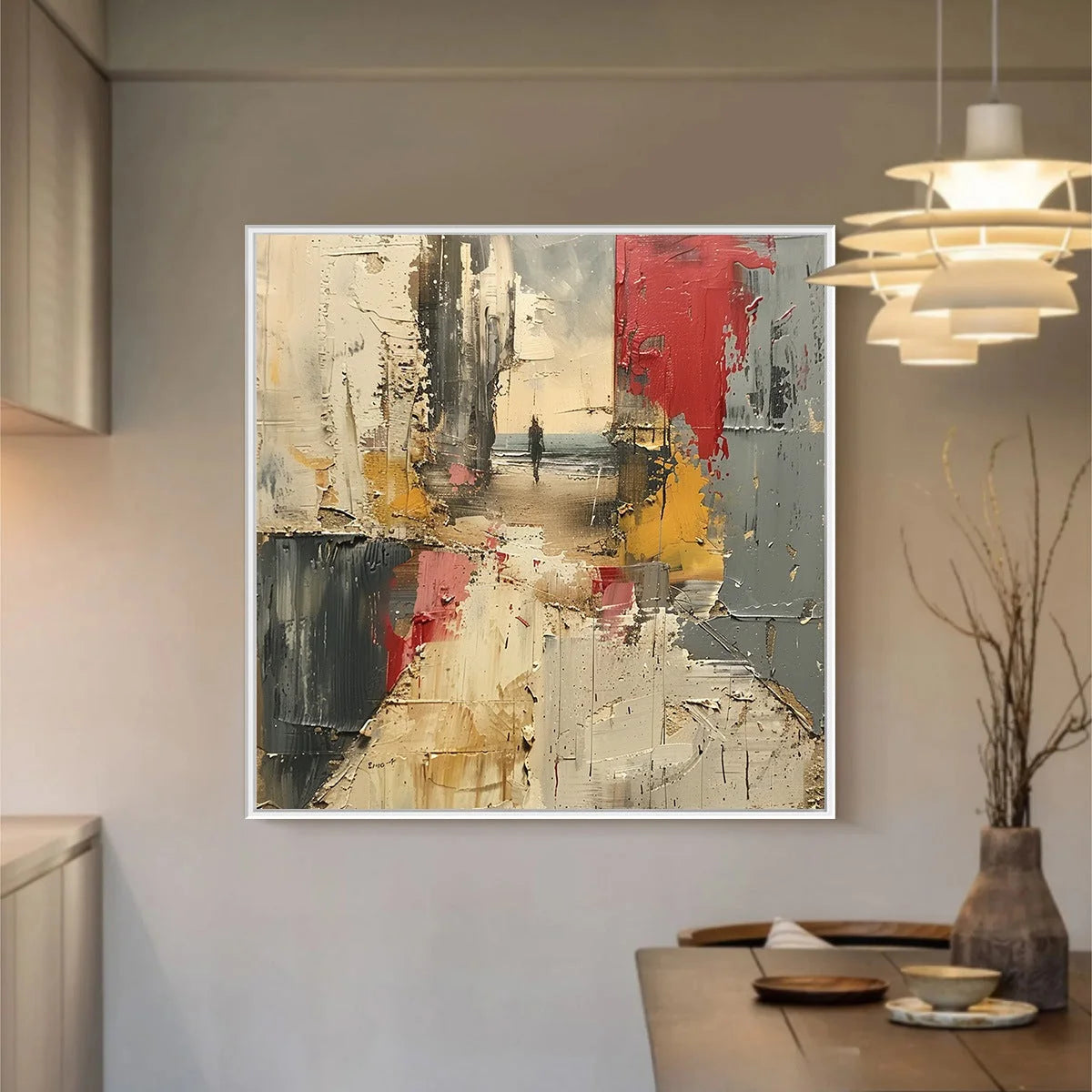 THRESHOLD: Textured Impasto Abstract Seaside Oil Painting | Abstract closeup, raised brushwork detail