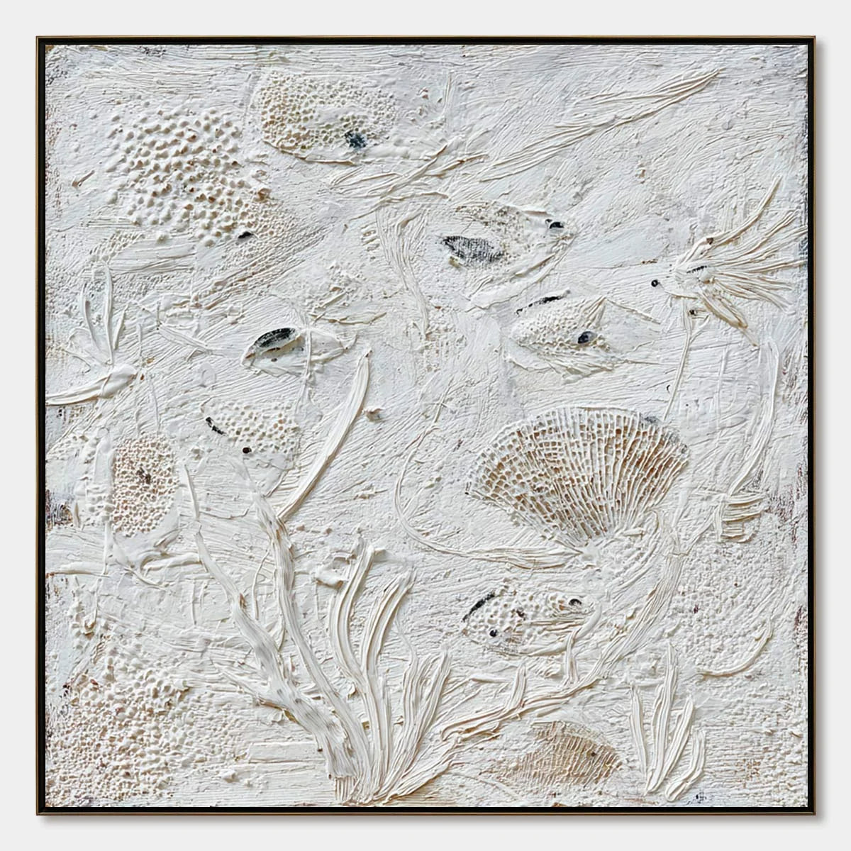 TIDAL RELICS: Textured Wabi Sabi Abstract Ocean Painting | hanging in living room, Abstract wall art