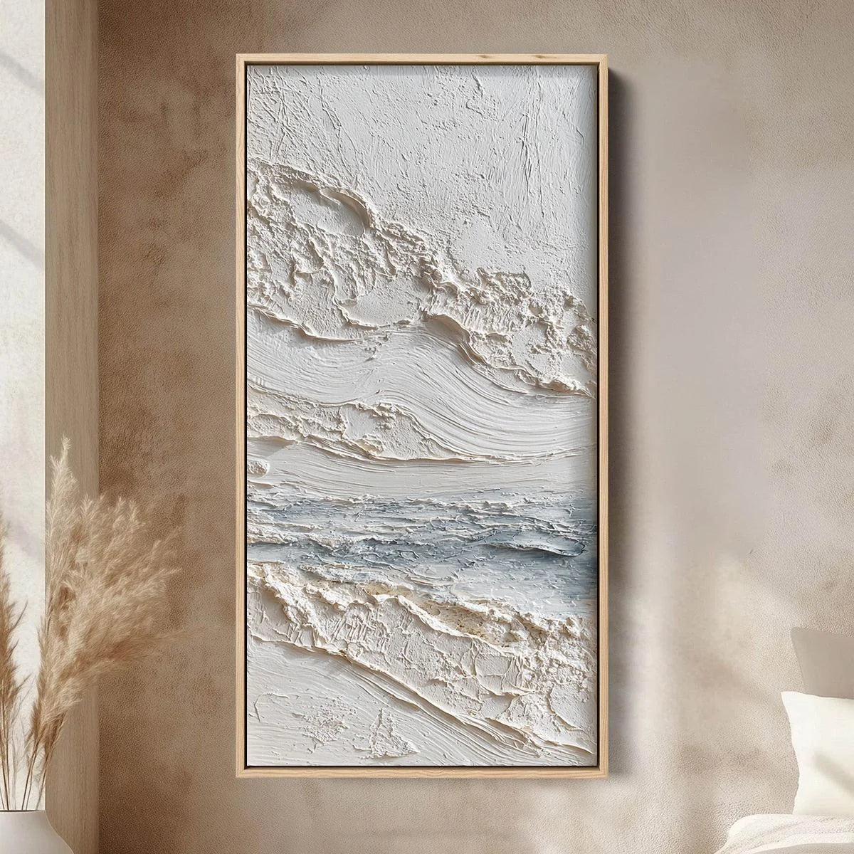 TIDELINE | Wabi Sabi closeup, raised brushwork detail