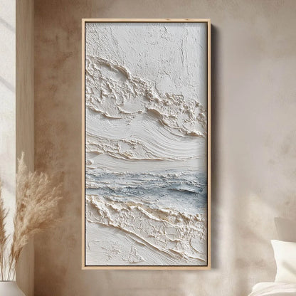 TIDELINE | Wabi Sabi closeup, raised brushwork detail