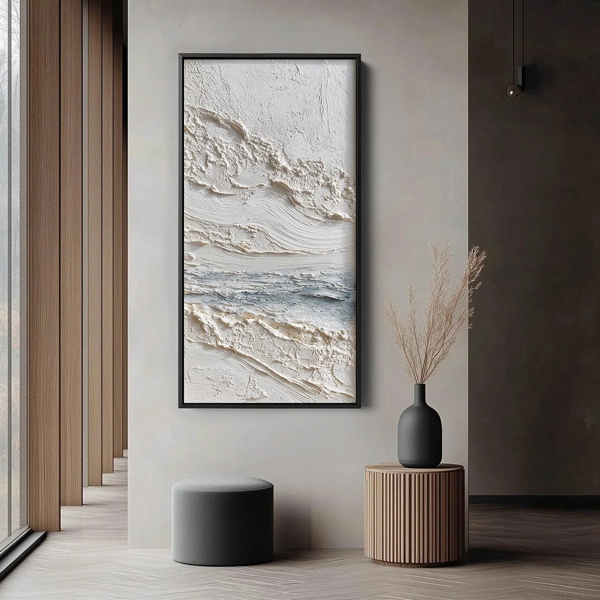 TIDELINE | black frame version on white wall