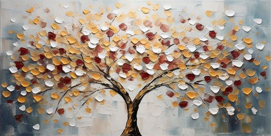 Tree of Life Large Textured Landscape Painting Canvas shown as textured wall art with a clear view of the artwork, color palette, and hand-finished canvas surface.