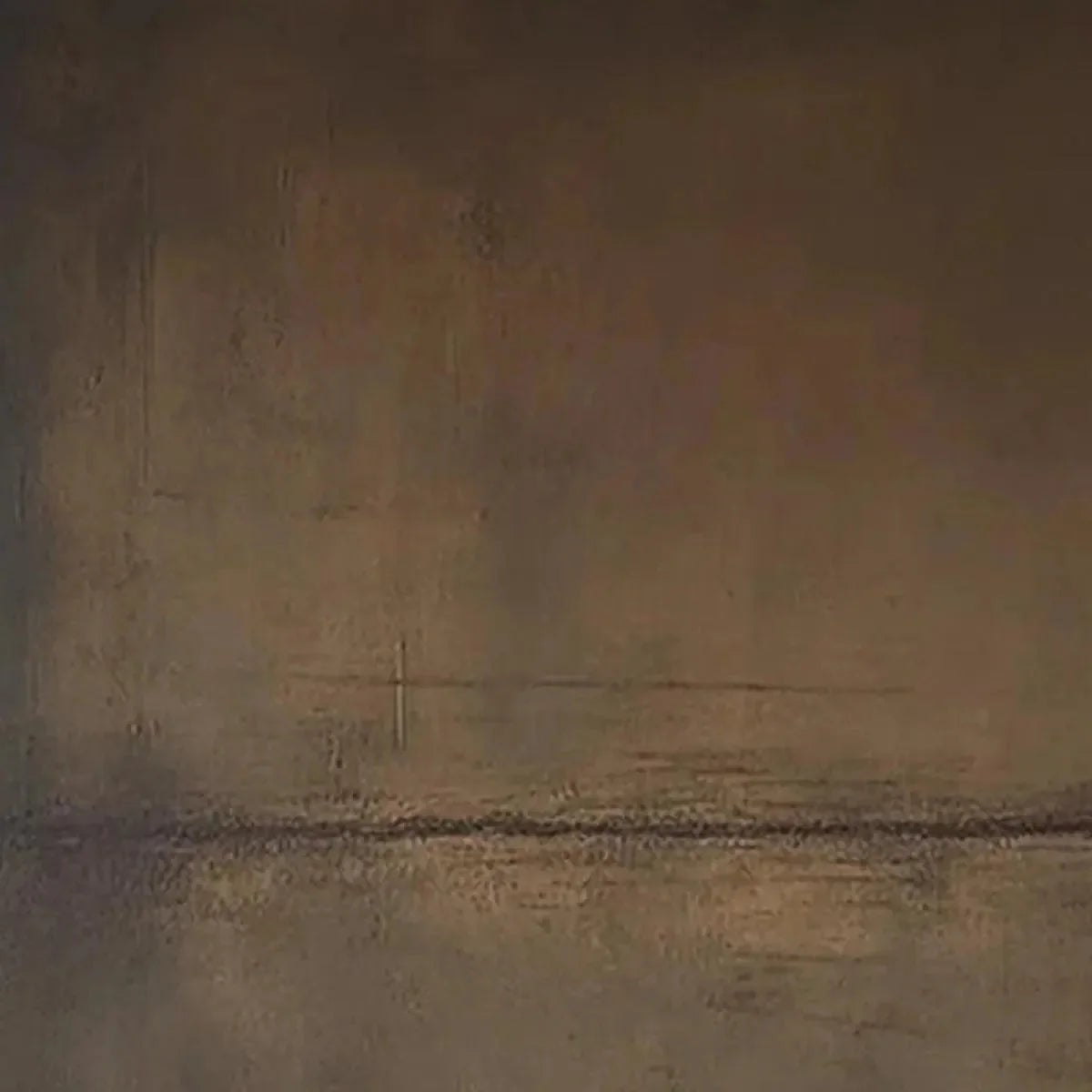 UMBER ABSTRACT LANDSCAPE: Abstract Painting in Brown | rolled canvas, ready for custom framing