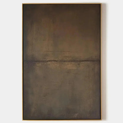 UMBER ABSTRACT LANDSCAPE: Abstract Painting in Brown | hanging in living room, Abstract wall art