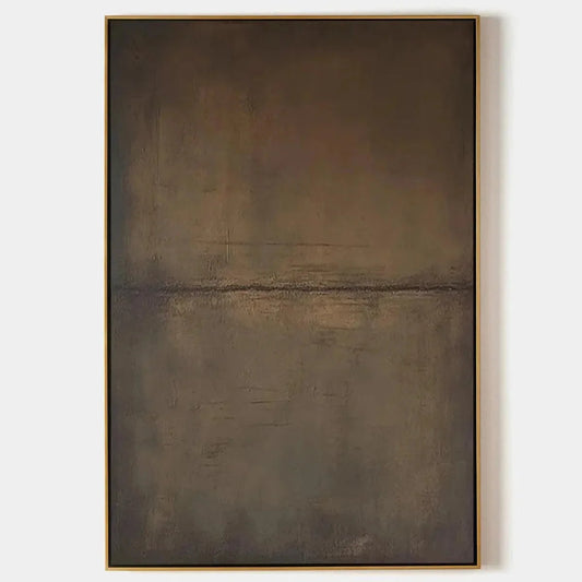 UMBER ABSTRACT LANDSCAPE: Abstract Painting in Brown | hanging in living room, Abstract wall art