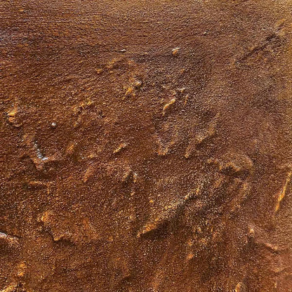 UMBRA: Textured Abstract Square Brown Oil Painting | rectangular format, hand-painted canvas edge