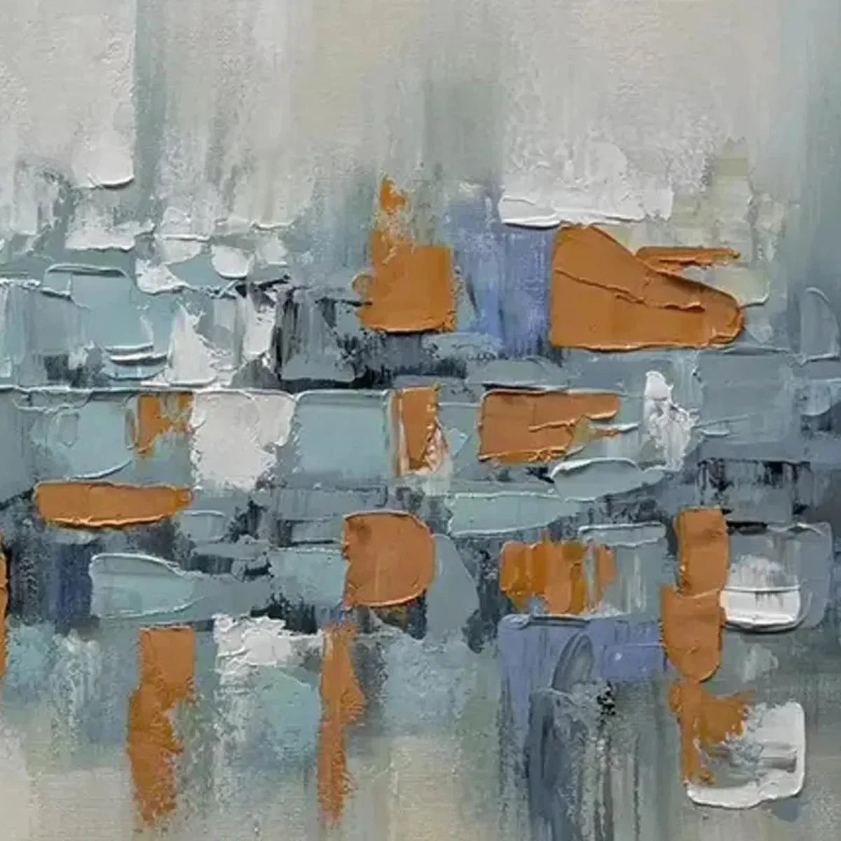 URBAN ABSTRACT: Textured Abstract Painting, Modern Wall Art, Panoramic Canvas, Office Decor | multi-color palette, original oil on stretched canvas art