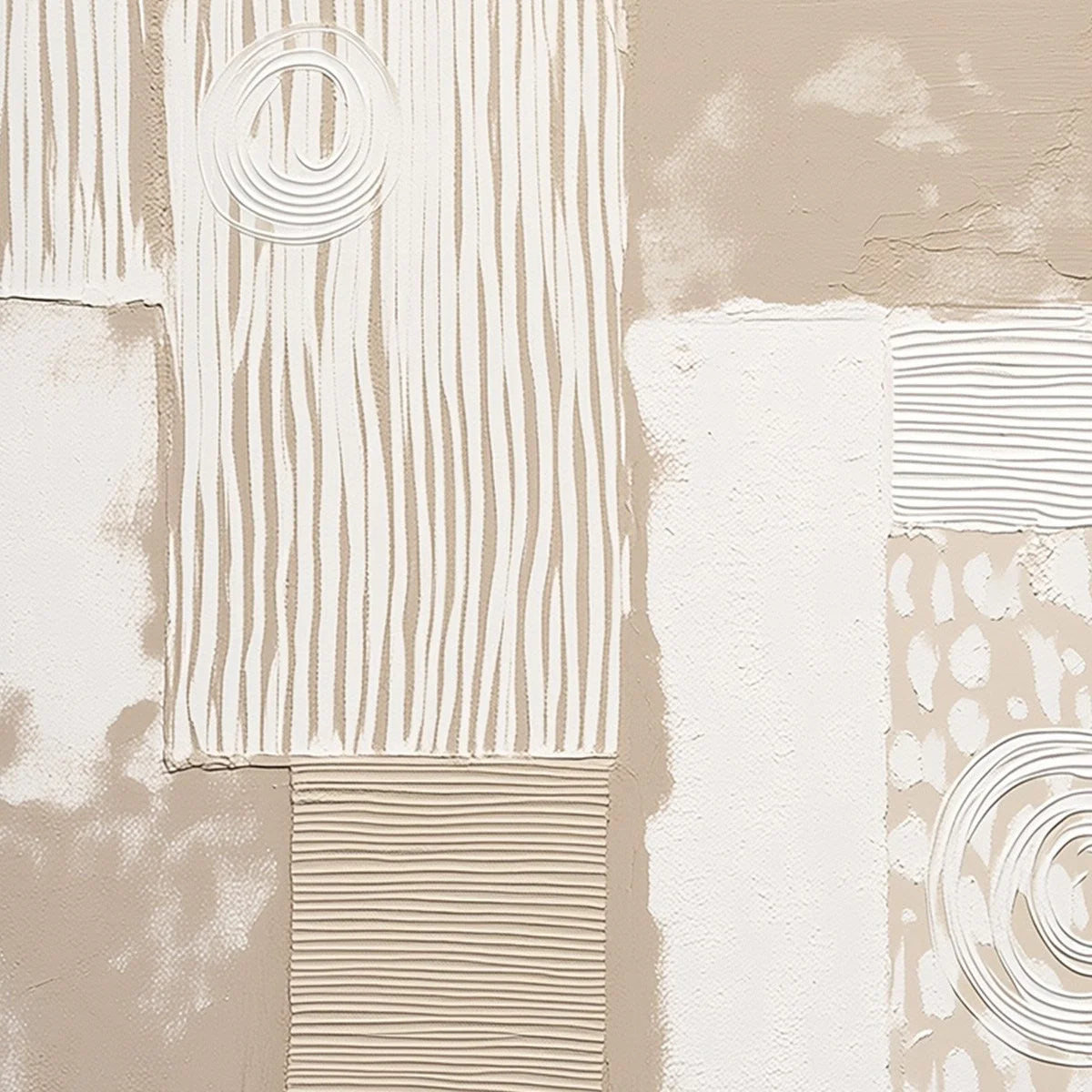 URBAN ARTIFACTS: Large Textured Minimalist Abstract Painting | rectangular format, hand-painted canvas edge