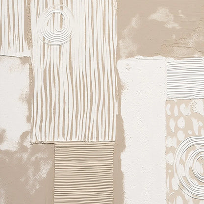 URBAN ARTIFACTS: Large Textured Minimalist Abstract Painting | rectangular format, hand-painted canvas edge