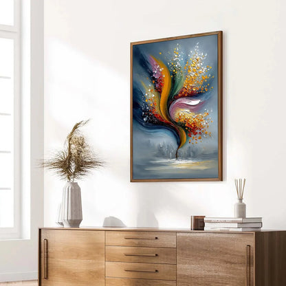 URBAN BLOOM: Textured Abstract Cityscape Palette Knife Painting | multi-color palette, original oil on stretched canvas art