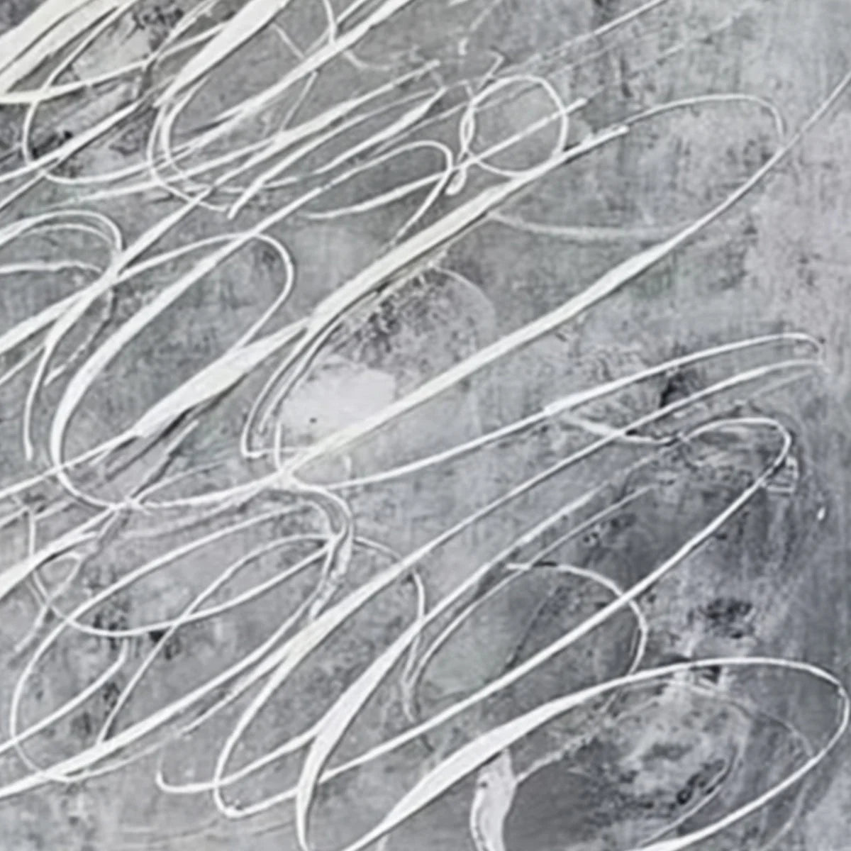 URBAN CALLIGRAPHY: Textured Monochrome Abstract Calligraphy Painting | rectangular format, hand-painted canvas edge