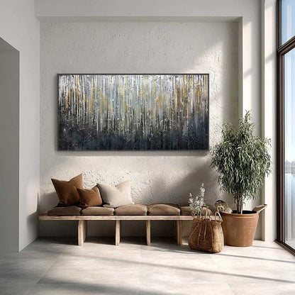 URBAN CASCADE: Large Textured Abstract Palette Knife Painting | Abstract closeup, raised brushwork detail