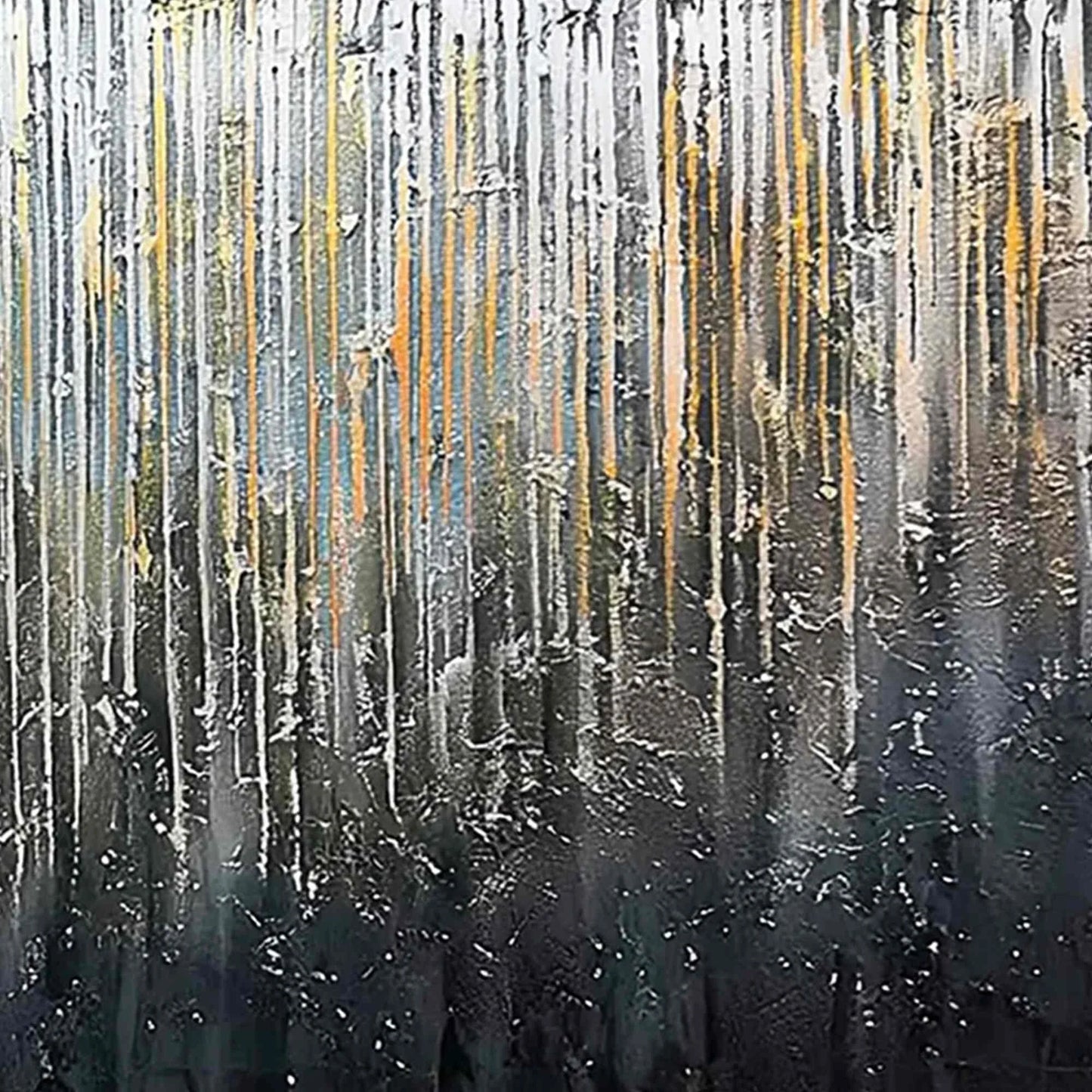 URBAN CASCADE: Large Textured Abstract Palette Knife Painting | rolled canvas, ready for custom framing