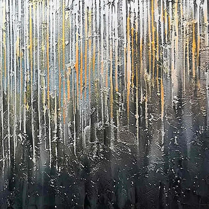URBAN CASCADE: Large Textured Abstract Palette Knife Painting | rolled canvas, ready for custom framing
