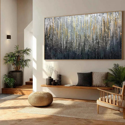 URBAN CASCADE: Large Textured Abstract Palette Knife Painting | multi-color palette, original oil on stretched canvas art