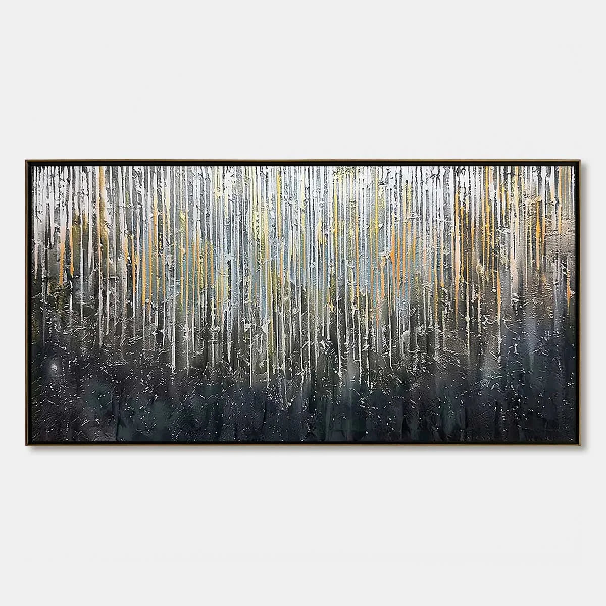 URBAN CASCADE: Large Textured Abstract Palette Knife Painting | hanging in living room, Abstract wall art