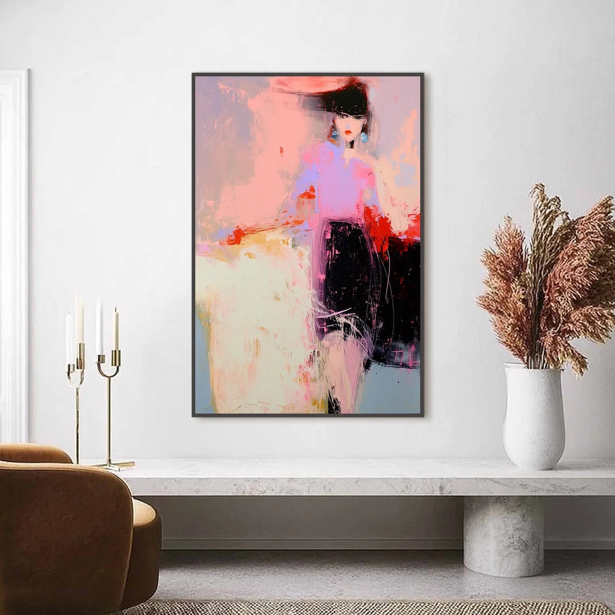 URBAN ENIGMA: Modern Abstract Figurative Portrait Painting | Figurative closeup, raised brushwork detail