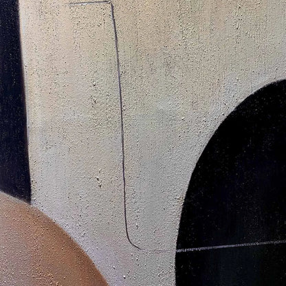 URBAN FORMS: Textured Minimalist Abstract Oil Painting | rectangular format, hand-painted canvas edge
