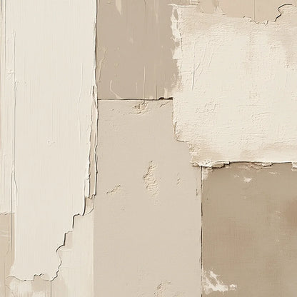 URBAN FOSSIL: Large Vertical Textured Minimalist Abstract Painting | rolled canvas, ready for custom framing