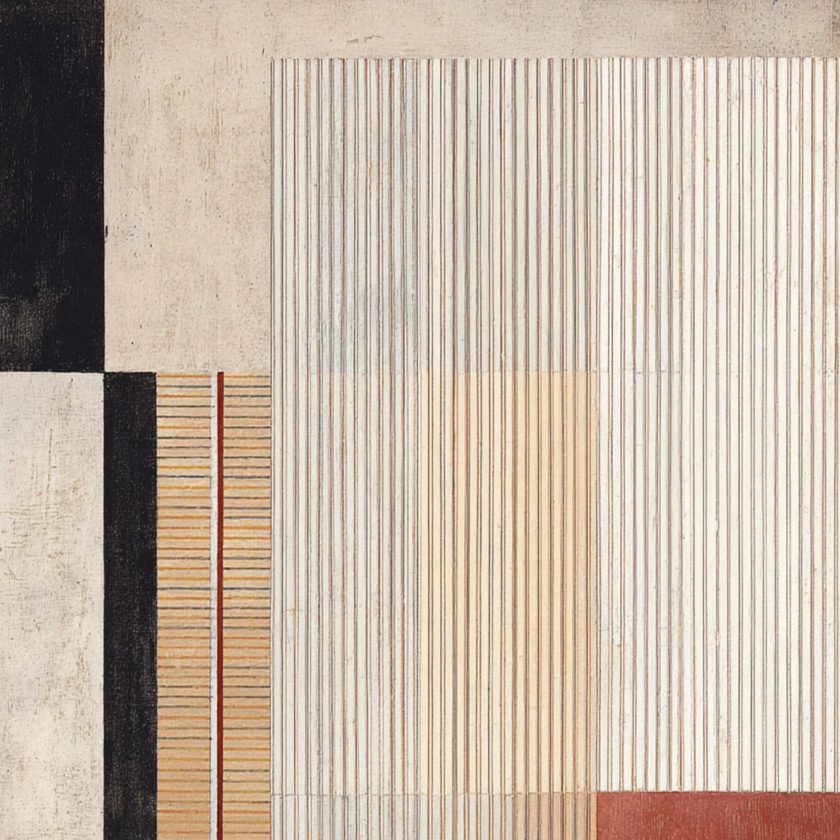 URBAN GRID: Modern Geometric Abstract Architectural Painting | rolled canvas, ready for custom framing