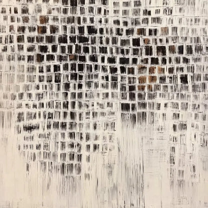 URBAN GRID: Textured Minimalist Abstract Painting for Modern Decor | rolled canvas, ready for custom framing
