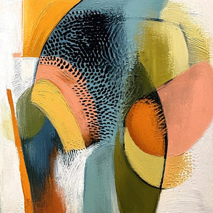 URBAN JUBILEE: Large Colorful Abstract Textured Oil Painting for Modern Decor | rolled canvas, ready for custom framing