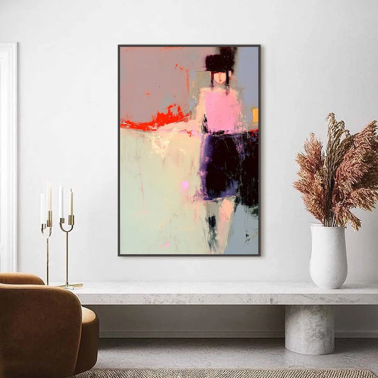 URBAN MUSE: Abstract Figurative Portrait Oil Painting