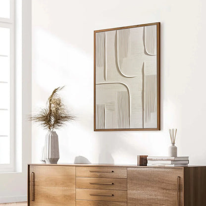 URBAN PATHWAYS: Textured Minimalist Wabi Sabi Abstract Wall Art | multi-color palette, original oil on stretched canvas art