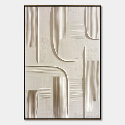 URBAN PATHWAYS: Textured Minimalist Wabi Sabi Abstract Wall Art | hanging in living room, Minimalist wall art