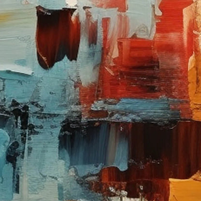 URBAN REFLECTIONS: Abstract Cityscape Impasto Oil Painting | multi-color palette, original oil on stretched canvas art