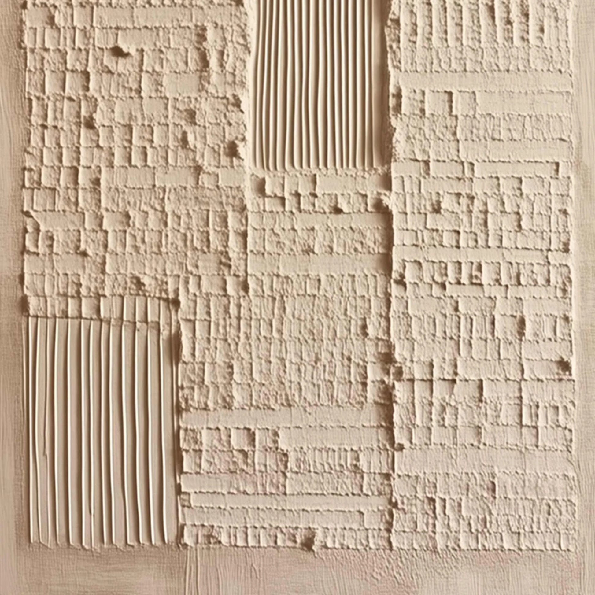 URBAN RELIC: Textured Minimalist Abstract Painting in Neutral Beige Tones | rolled canvas, ready for custom framing
