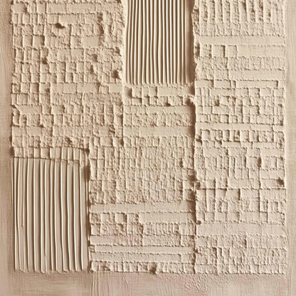 URBAN RELIC: Textured Minimalist Abstract Painting in Neutral Beige Tones | rolled canvas, ready for custom framing