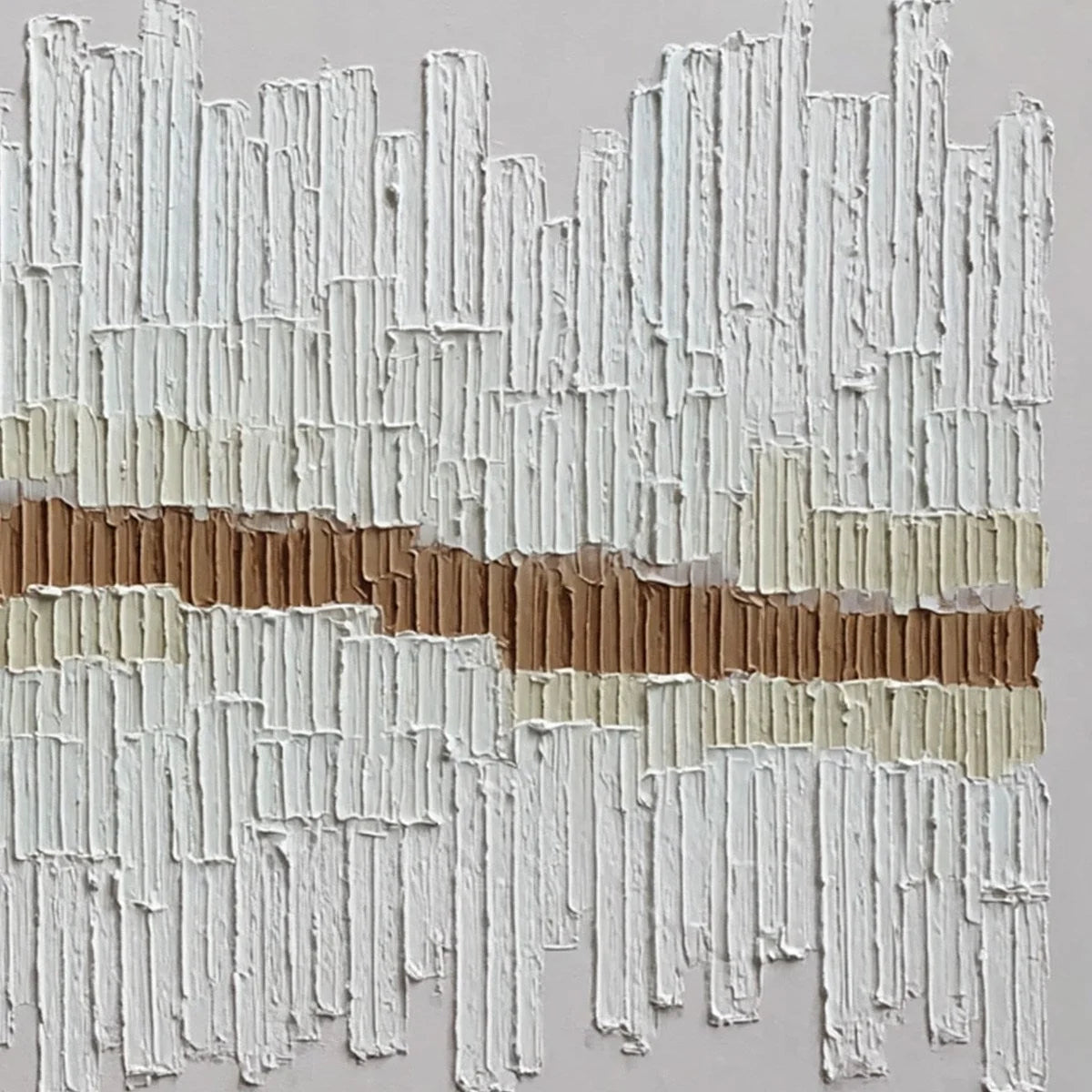 URBAN RHYTHM: Large Horizontal Textured Minimalist Abstract Painting | rolled canvas, ready for custom framing