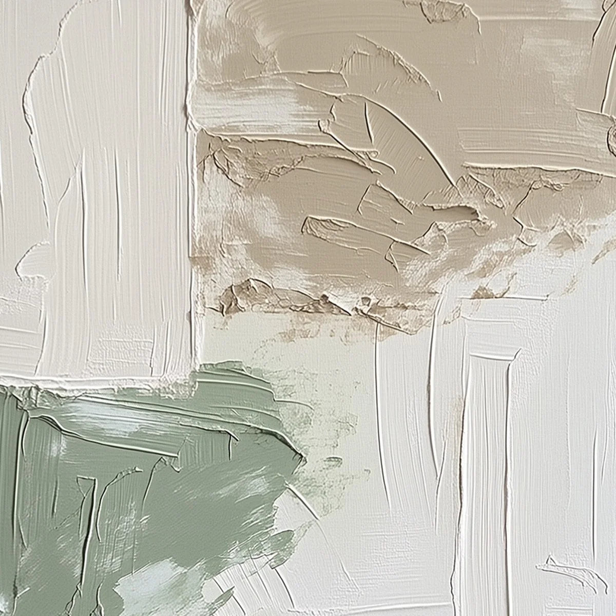 URBAN SANCTUARY: Textured Minimalist Abstract Painting | rectangular format, hand-painted canvas edge