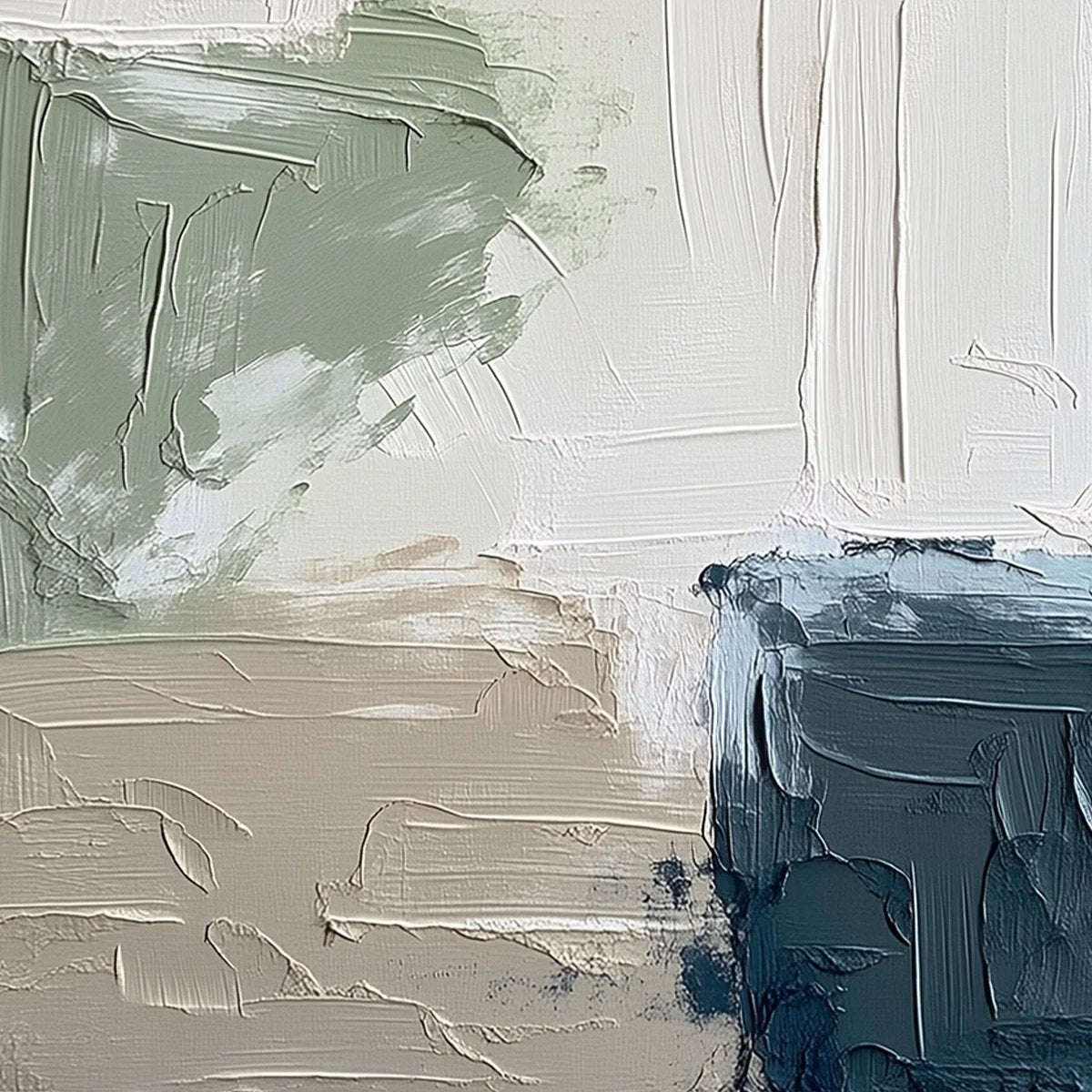 URBAN SANCTUARY: Textured Minimalist Abstract Painting | rolled canvas, ready for custom framing