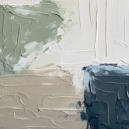 URBAN SANCTUARY: Textured Minimalist Abstract Painting | rolled canvas, ready for custom framing
