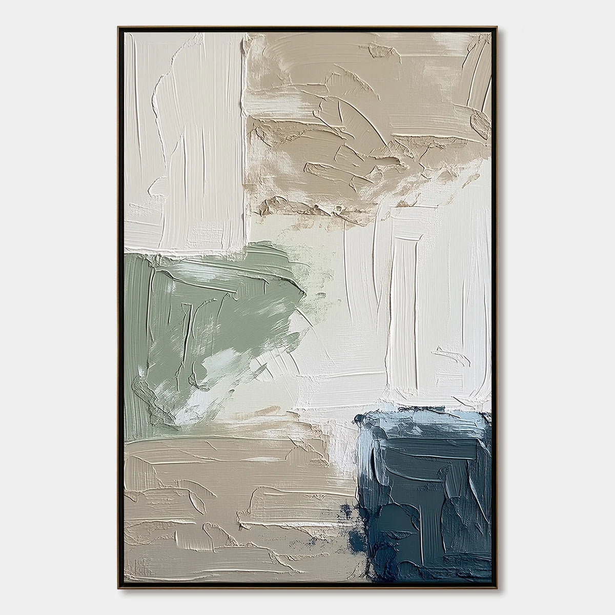 URBAN SANCTUARY: Textured Minimalist Abstract Painting | hanging in living room, Minimalist wall art