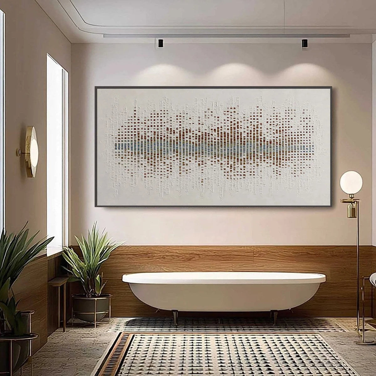 URBAN SONATA: Large Textured Minimalist Abstract Painting | Minimalist closeup, raised brushwork detail