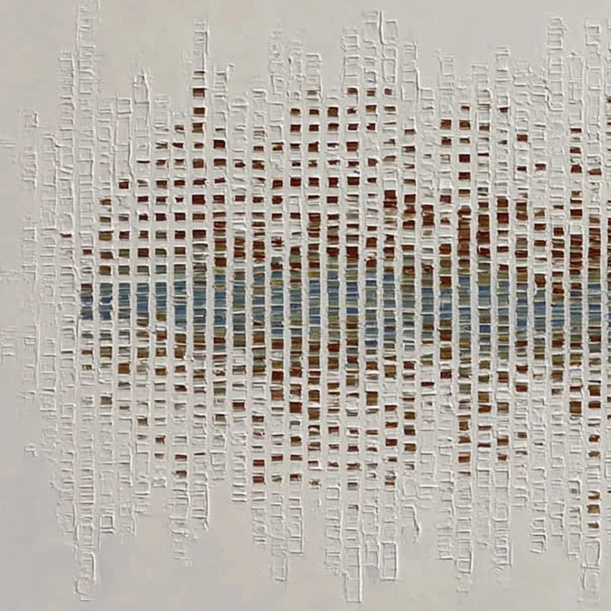URBAN SONATA: Large Textured Minimalist Abstract Painting | rectangular format, hand-painted canvas edge
