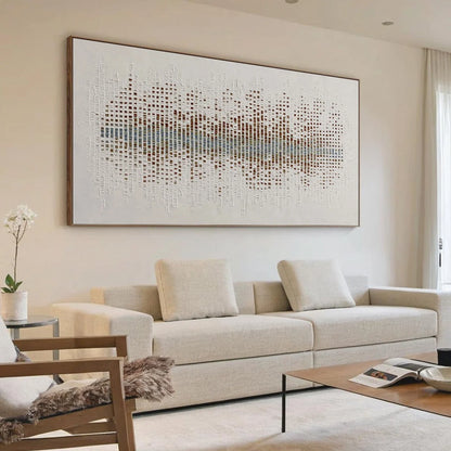 URBAN SONATA: Large Textured Minimalist Abstract Painting | Minimalist mood, soft natural light studio shot