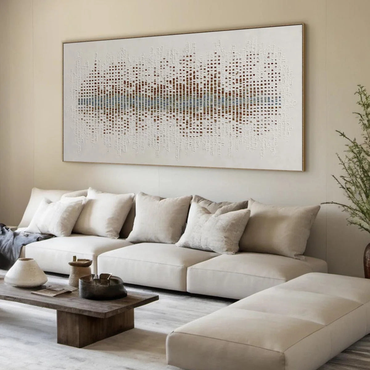 URBAN SONATA: Large Textured Minimalist Abstract Painting | multi-color palette, original oil on stretched canvas art