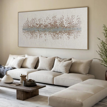 URBAN SONATA: Large Textured Minimalist Abstract Painting | multi-color palette, original oil on stretched canvas art