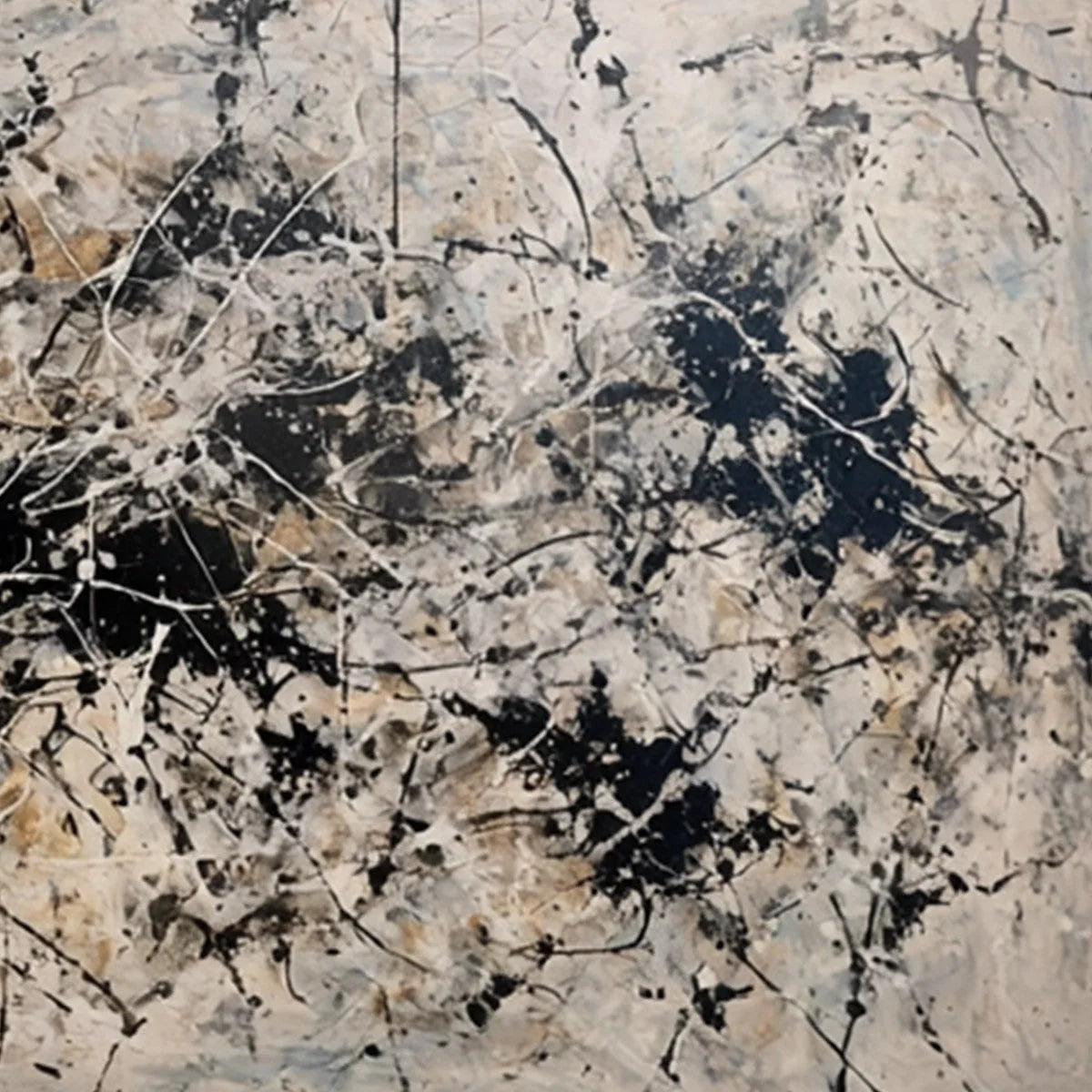 URBAN SYMPHONY: Large Black and White Abstract Textured Painting | rolled canvas, ready for custom framing